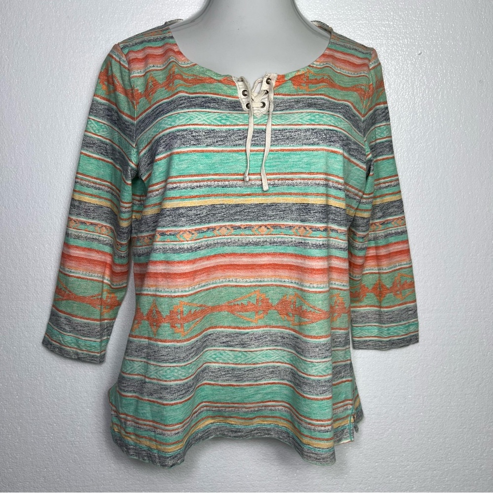 Ralph Lauren southwestern desertcore cozy western lace up shirt size L